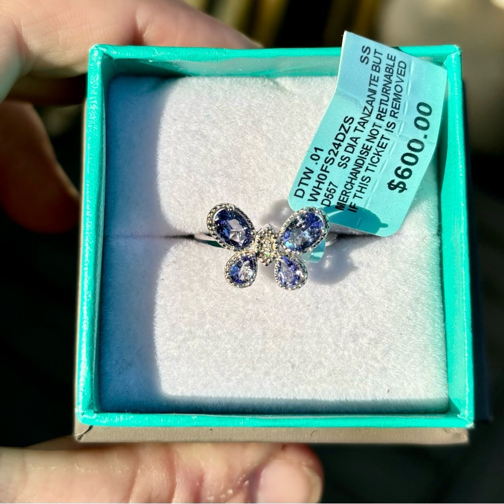 SOLD EFFY® Tanzanite Butterfly Ring (1-1/6 ct. t.w.) Sterling Silver $600 - Picture 6 of 9